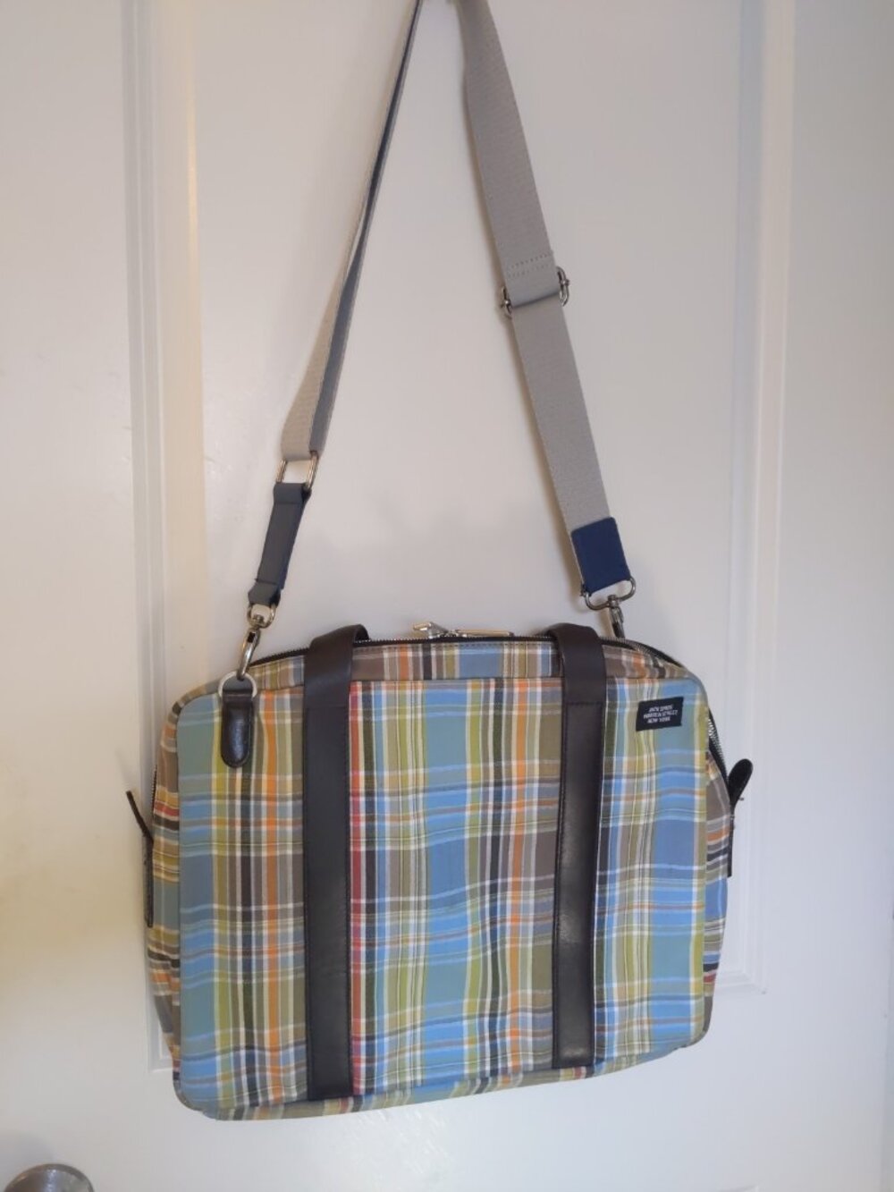 Jack Spade Colorful Madras Plaid‎ Messenger Bag